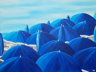 Peinture intitulée "Parasols" par Lyl, Œuvre d'art originale