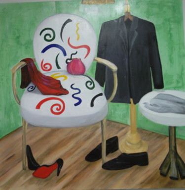 Painting titled "Retour de soiree" by Lyl, Original Artwork, Acrylic