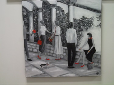 Peinture intitulée "Promenade sous les…" par Lyl, Œuvre d'art originale, Acrylique