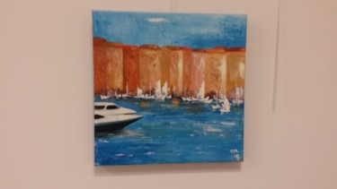 Peinture intitulée "Port de Nice" par Lyl, Œuvre d'art originale, Acrylique