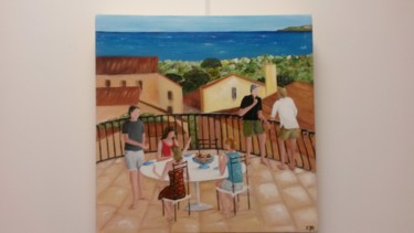Peinture intitulée "En vacances" par Lyl, Œuvre d'art originale, Acrylique