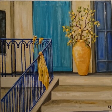 Painting titled "le citronnier" by Lyl, Original Artwork, Acrylic