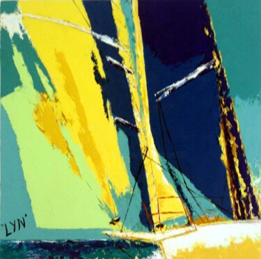 Painting titled "VOILE 1" by 'Lyn', Original Artwork