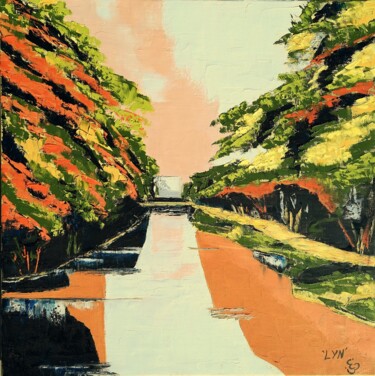 Painting titled "le-canal.jpg" by 'Lyn', Original Artwork