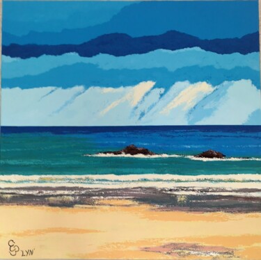 Painting titled "Paysage marin" by 'Lyn', Original Artwork