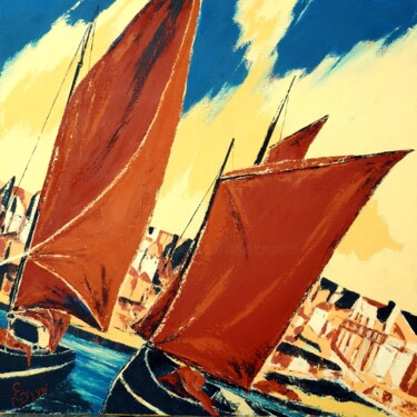 Painting titled "Voiles 2" by 'Lyn', Original Artwork