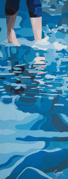 Malerei mit dem Titel "Reflets" von Lynda Gagnon, Original-Kunstwerk, Acryl