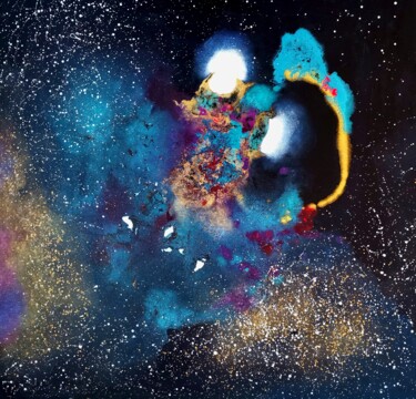 Pittura intitolato "Cosmos: out of the…" da Lynda Stevens, Opera d'arte originale, Acrilico