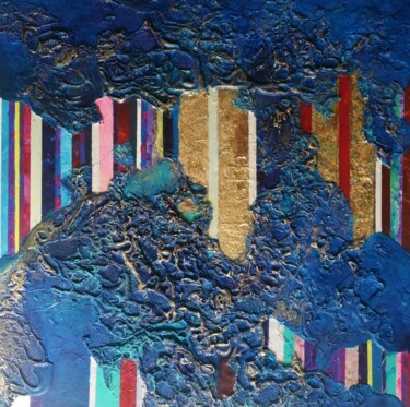 Collages intitulée "Eroding Columns in…" par Lynda Stevens, Œuvre d'art originale, Collages