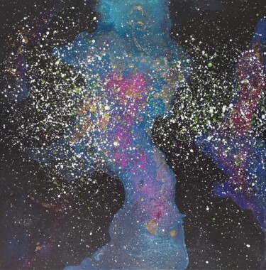 Painting titled "Nebula 1" by Lynda Stevens, Original Artwork, Acrylic