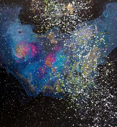 Painting titled "Nebula 2" by Lynda Stevens, Original Artwork, Acrylic