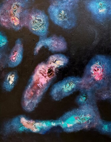 Painting titled "Nebulae" by Lynda Stevens, Original Artwork, Acrylic
