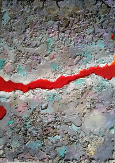 Peinture intitulée "Fissure 2" par Lynda Stevens, Œuvre d'art originale, Acrylique