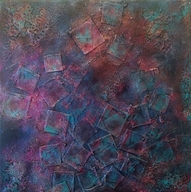 Collages titled "Fluorescent indigo…" by Lynda Stevens, Original Artwork, Collages