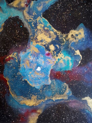 Malerei mit dem Titel "Cosmos: Birth of Ne…" von Lynda Stevens, Original-Kunstwerk, Acryl
