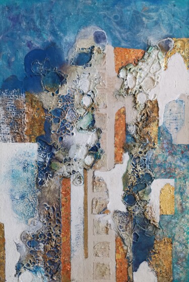 Pittura intitolato "City in Dissolution" da Lynda Stevens, Opera d'arte originale, Acrilico
