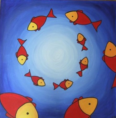 Painting titled "Circular Shoal of R…" by Lynette Pike, Original Artwork