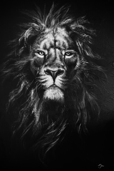 Peinture intitulée "Lion King" par Lÿnn, Œuvre d'art originale, Acrylique