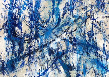 Ζωγραφική με τίτλο "Into The Blue" από Lynne Godina-Orme, Αυθεντικά έργα τέχνης, Ακρυλικό