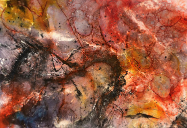 Картина под названием "A Crackle Of Energy" - Lynne Godina-Orme, Подлинное произведение искусства, Чернила Установлен на Дер…
