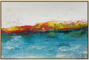 Painting titled "Embrace The Moments" by Lynne Godina-Orme, Original Artwork, Acrylic Mounted on Wood Stretcher frame