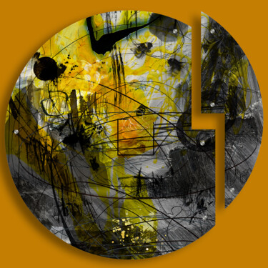 Arte digitale intitolato "Honey Pot - Diptych" da Lynne Godina-Orme, Opera d'arte originale, Lavoro digitale 2D Montato su P…