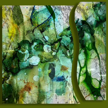 Digital Arts titled "Full Of Life - Dipt…" by Lynne Godina-Orme, Original Artwork, 2D Digital Work Mounted on Plexiglass