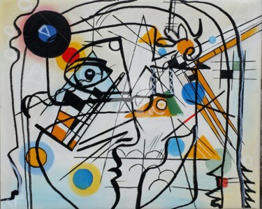 Malarstwo zatytułowany „Kandinsky essai 1” autorstwa Lyric.P / H, Oryginalna praca, Akryl