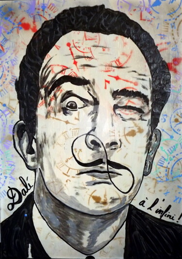 Peinture intitulée "Hommage à Dali" par Lyric.P / H, Œuvre d'art originale, Acrylique
