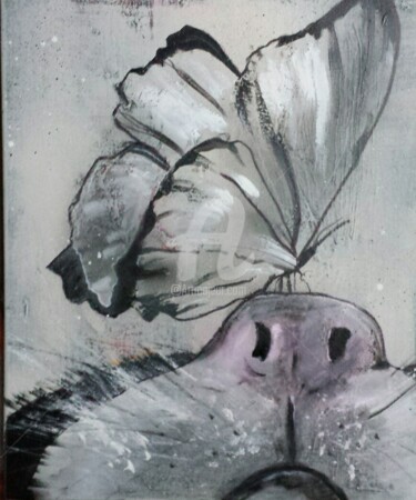 Peinture intitulée "Mademoiselle" par Lyric.P / H, Œuvre d'art originale, Acrylique