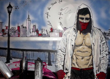 Malerei mit dem Titel "Urban life" von Lyric.P / H, Original-Kunstwerk, Acryl