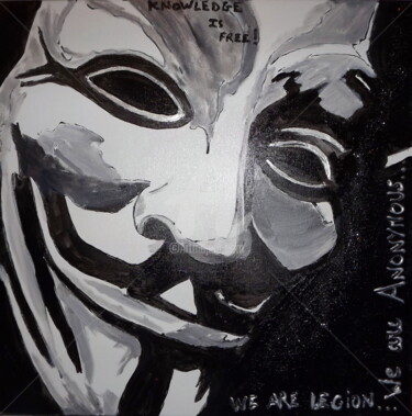 Peinture intitulée "Anonymous V.2" par Lyric.P / H, Œuvre d'art originale, Acrylique