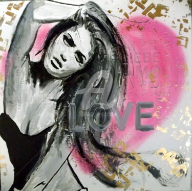 Peinture intitulée "Love story n°2 : AM…" par Lyric.P / H, Œuvre d'art originale, Acrylique