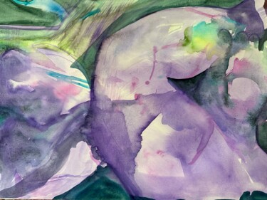 Peinture intitulée "Женская аура" par Lysa Ostin, Œuvre d'art originale, Aquarelle