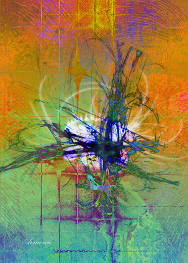 Цифровое искусство под названием "Abstrait1" - Lysadie, Подлинное произведение искусства, Цифровая живопись
