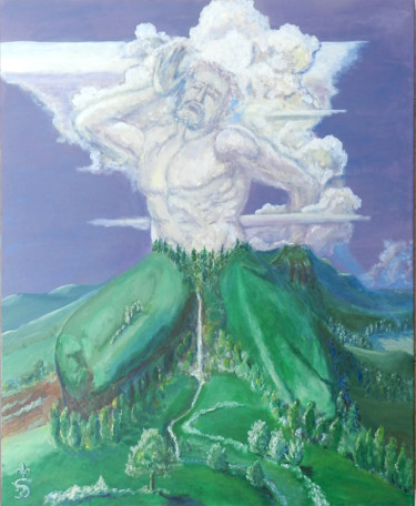 Malerei mit dem Titel "Parthénogenèse, nai…" von Jean-Eddie Crouzet (Lysalamandre), Original-Kunstwerk, Acryl Auf Keilrahmen…