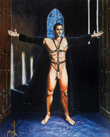 Pittura intitolato "Le Prêtre" da Jean-Eddie Crouzet (Lysalamandre), Opera d'arte originale, Acrilico