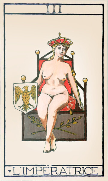 Peinture intitulée "L'Impératrice" par Jean-Eddie Crouzet (Lysalamandre), Œuvre d'art originale, Acrylique Monté sur Châssis…