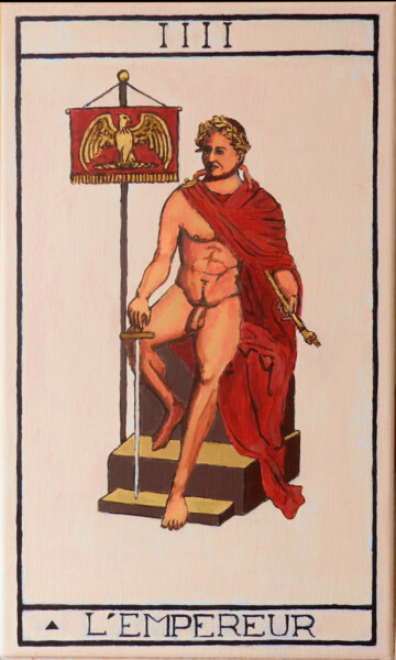 Painting titled "L'Empereur" by Jean-Eddie Crouzet (Lysalamandre), Original Artwork, Acrylic