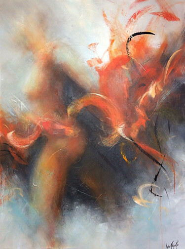 Картина под названием "Au delà de mes rêves" - Lyse Paquette, Подлинное произведение искусства, Акрил Установлен на Деревянн…