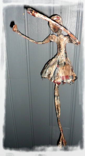 Sculpture intitulée "Danseuse I" par Dominique Lysiak, Œuvre d'art originale, Papier