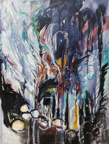 Painting titled "Série Cascades L'âm…" by Lysiane D. Coste, Original Artwork