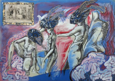 Peinture intitulée "Les Méandres du Dés…" par Lysiane D. Coste, Œuvre d'art originale