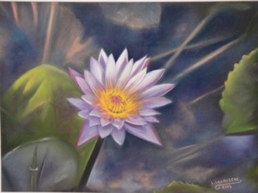 Painting titled "Nénuphar" by Lysiane Lagauzere, Original Artwork