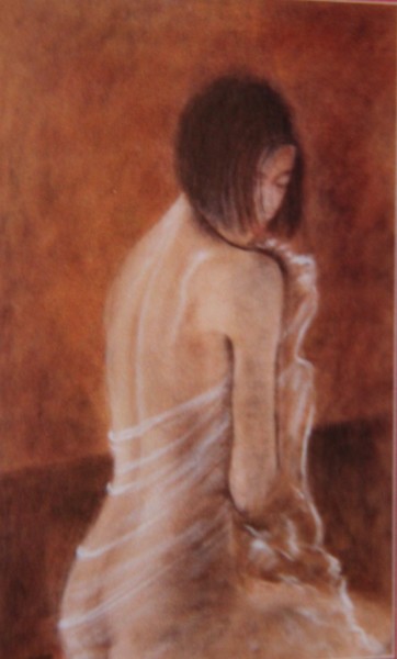 Peinture intitulée "Pudeur" par Lysiane Lagauzere, Œuvre d'art originale