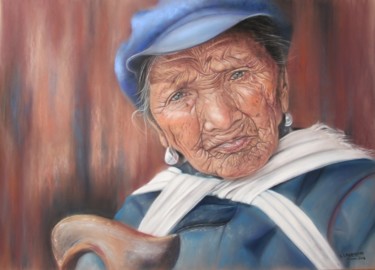 Peinture intitulée "Toute une Vie" par Lysiane Lagauzere, Œuvre d'art originale, Pastel