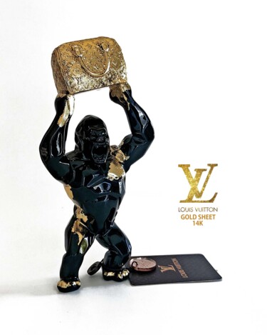 Rzeźba zatytułowany „Kong With Vuitton m…” autorstwa Lyssandre Saint York, Oryginalna praca, Żywica