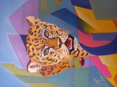Pintura titulada "otorongo" por Liz Tania Diaz Vela, Obra de arte original, Oleo