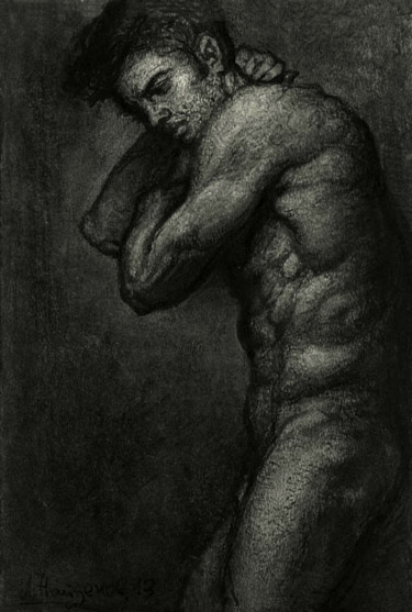 Pittura intitolato "Male nude V" da Lyubomir Naydenov, Opera d'arte originale, Altro