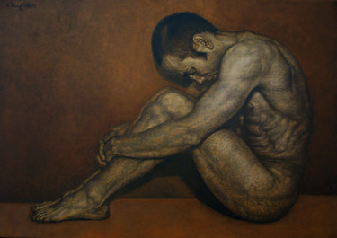 Schilderij getiteld "Mind, Body and Soul" door Lyubomir Naydenov, Origineel Kunstwerk, Olie